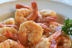 steamed shrimp in a plate