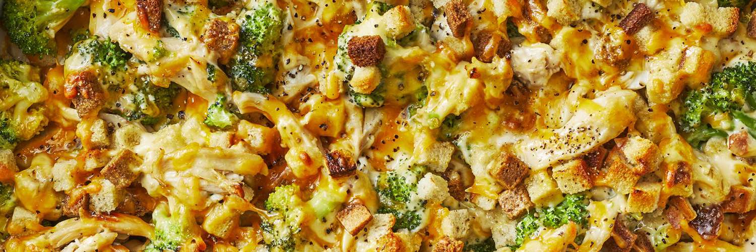 overhead angle looking at a casserole